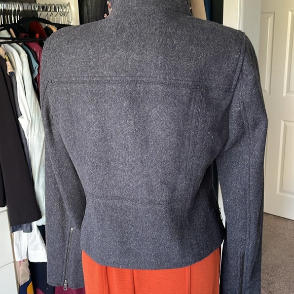 Martin + Osa Gray Blazer with Asymmetrical Closure and Structured Fit - Picture 4 of 5
